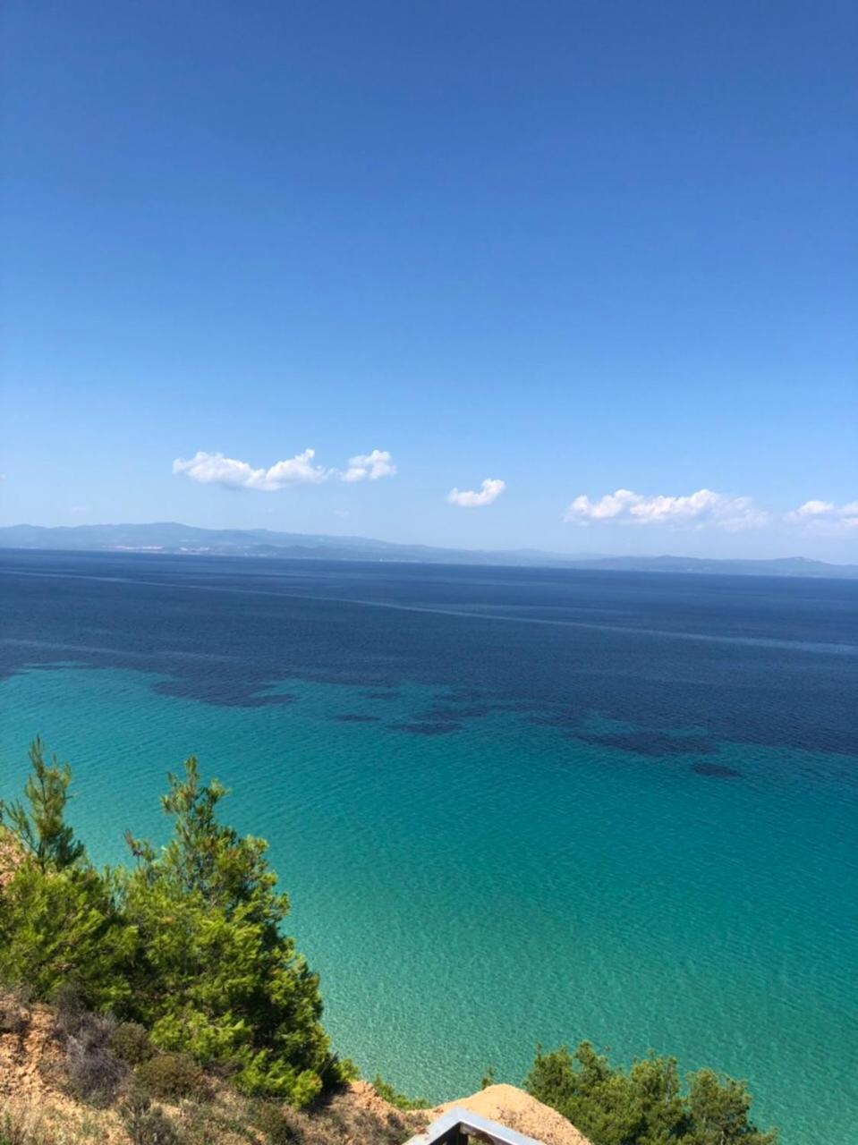 Blue Thea Luxury Villa In Afitos Bagian luar foto