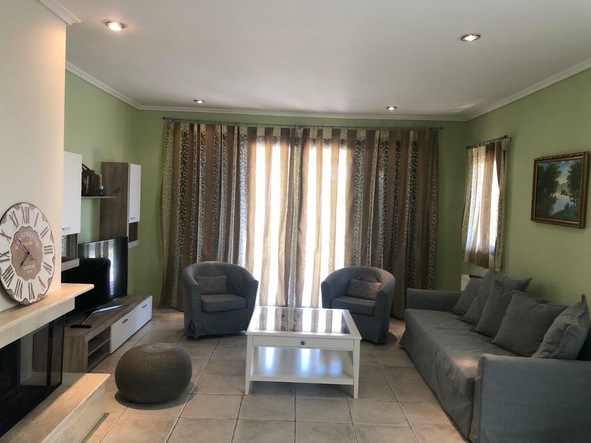 Blue Thea Luxury Villa In Afitos Bagian luar foto
